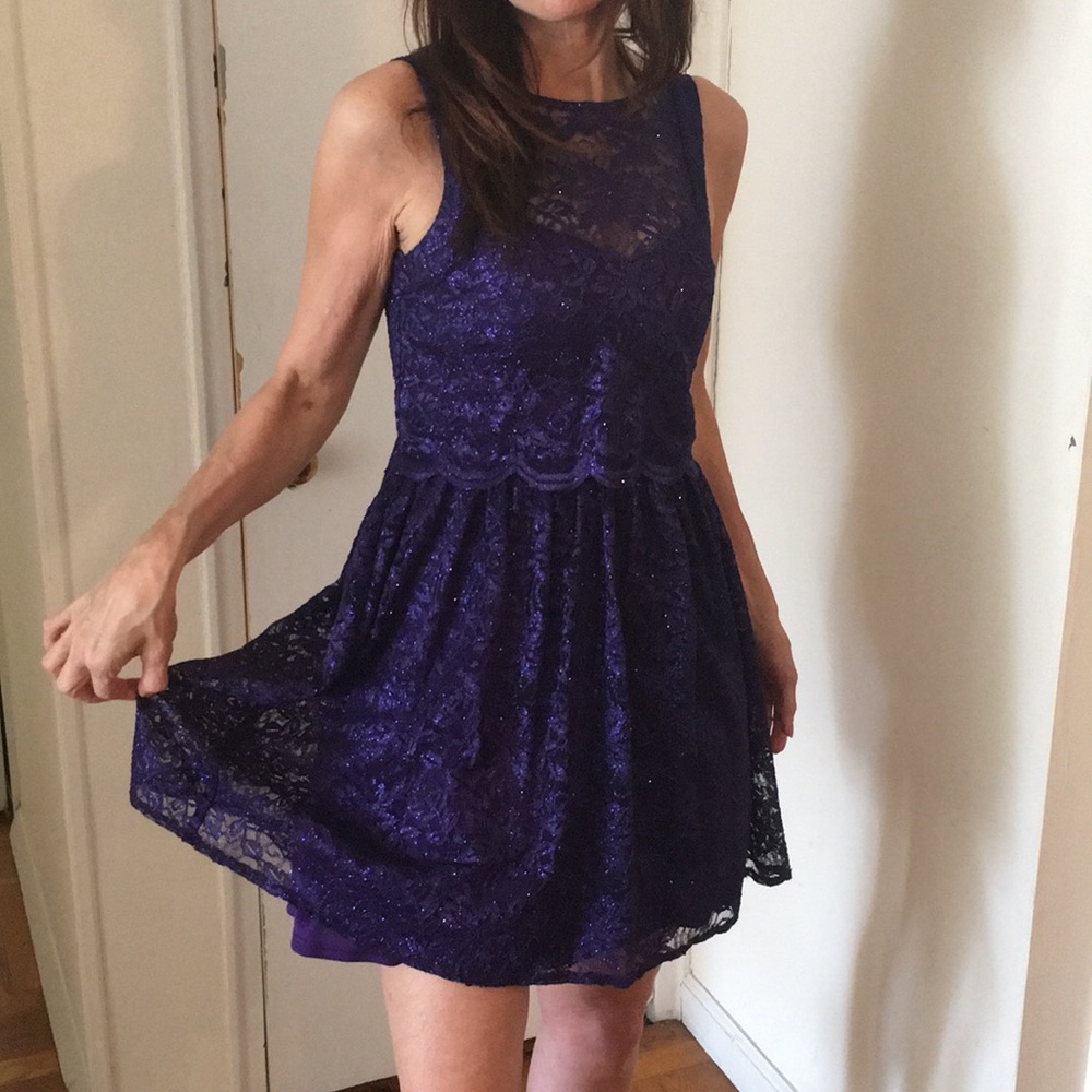 Sparkles blue dressy dress